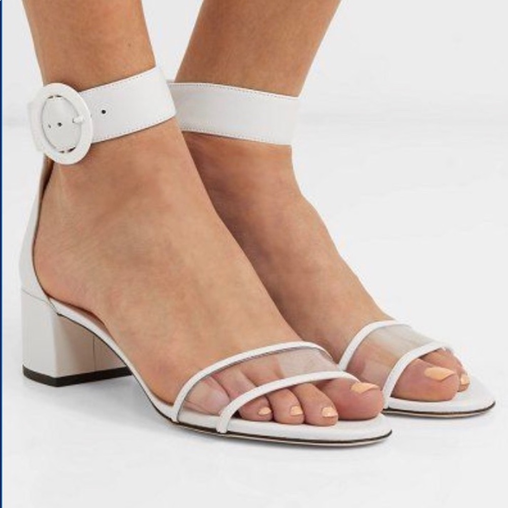 Jimmy Choo Jamie 40 Leather And PVC sandals